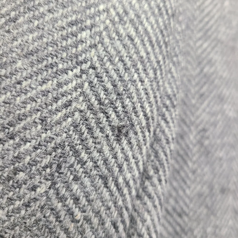 Vtg Harrington Square‎ Herringbone Tweed Wool Blend Blazer 10 Hong Kong